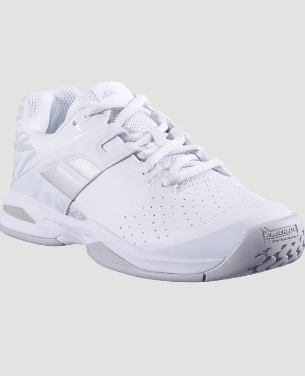 Wimbledon Footwear-Babolat Propulse All Court Junior Trainers - White