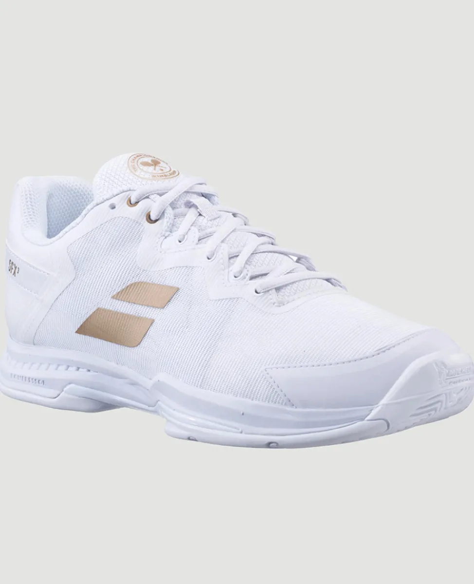 Wimbledon Footwear-Babolat SFX3 All Court Womens Trainers - White