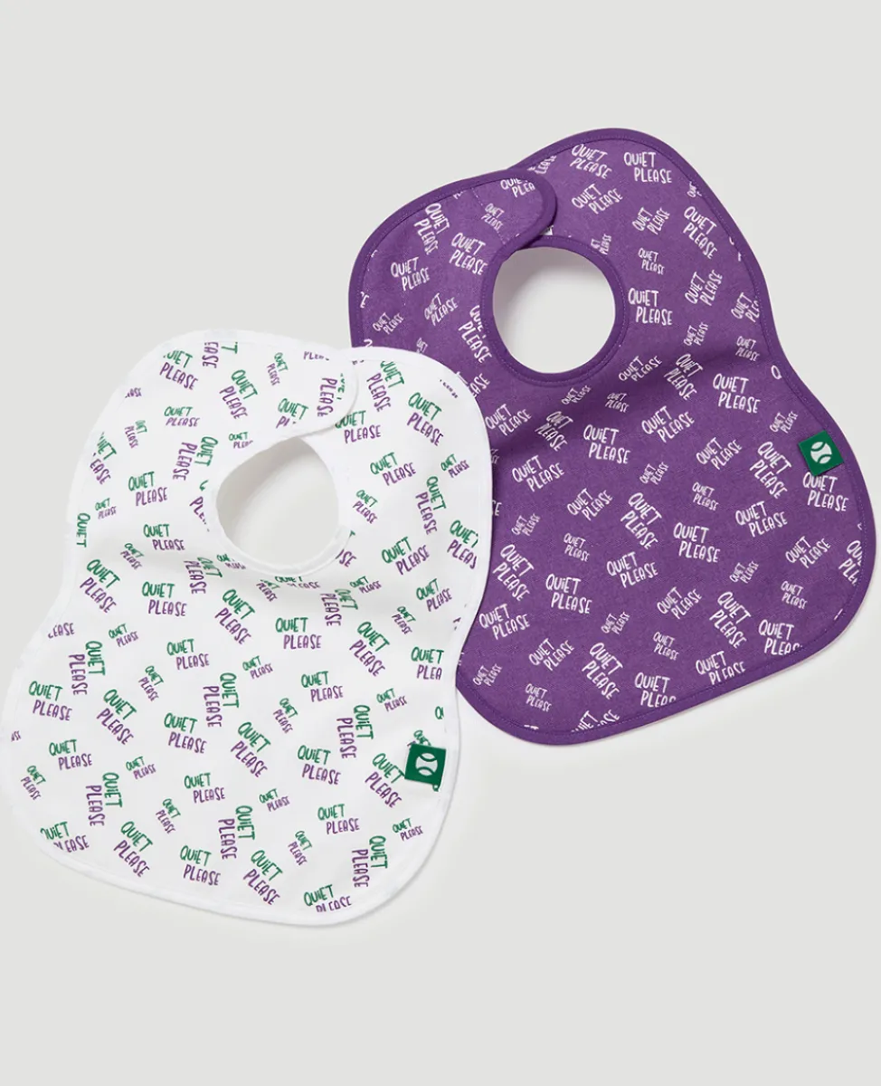 Wimbledon Bibs-Baby Bib Two Pack - Quiet Please