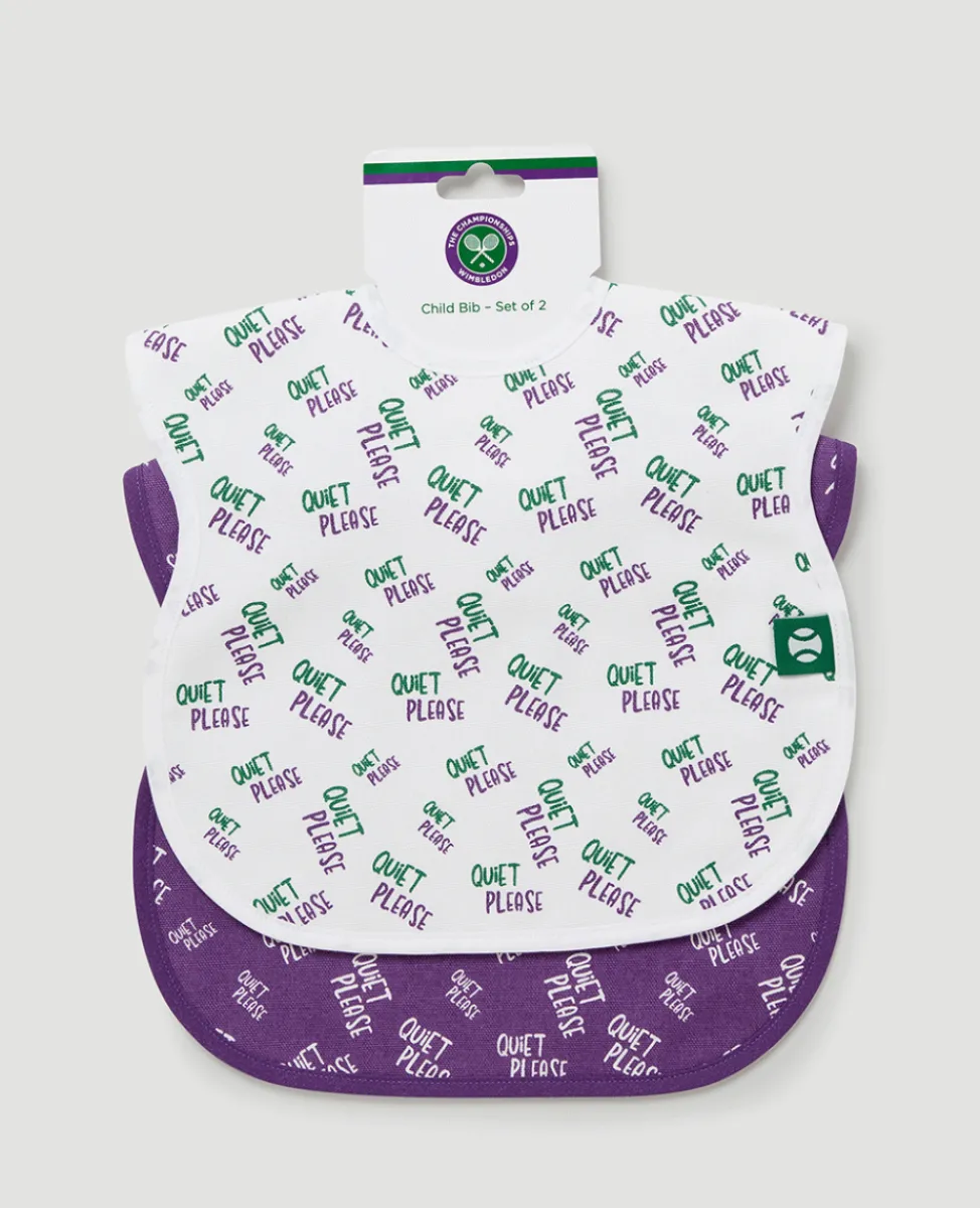 Wimbledon Bibs-Baby Bib Two Pack - Quiet Please