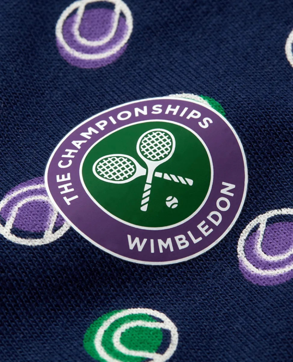 Wimbledon Baby Grows-Babygrow Ball Spot - Navy