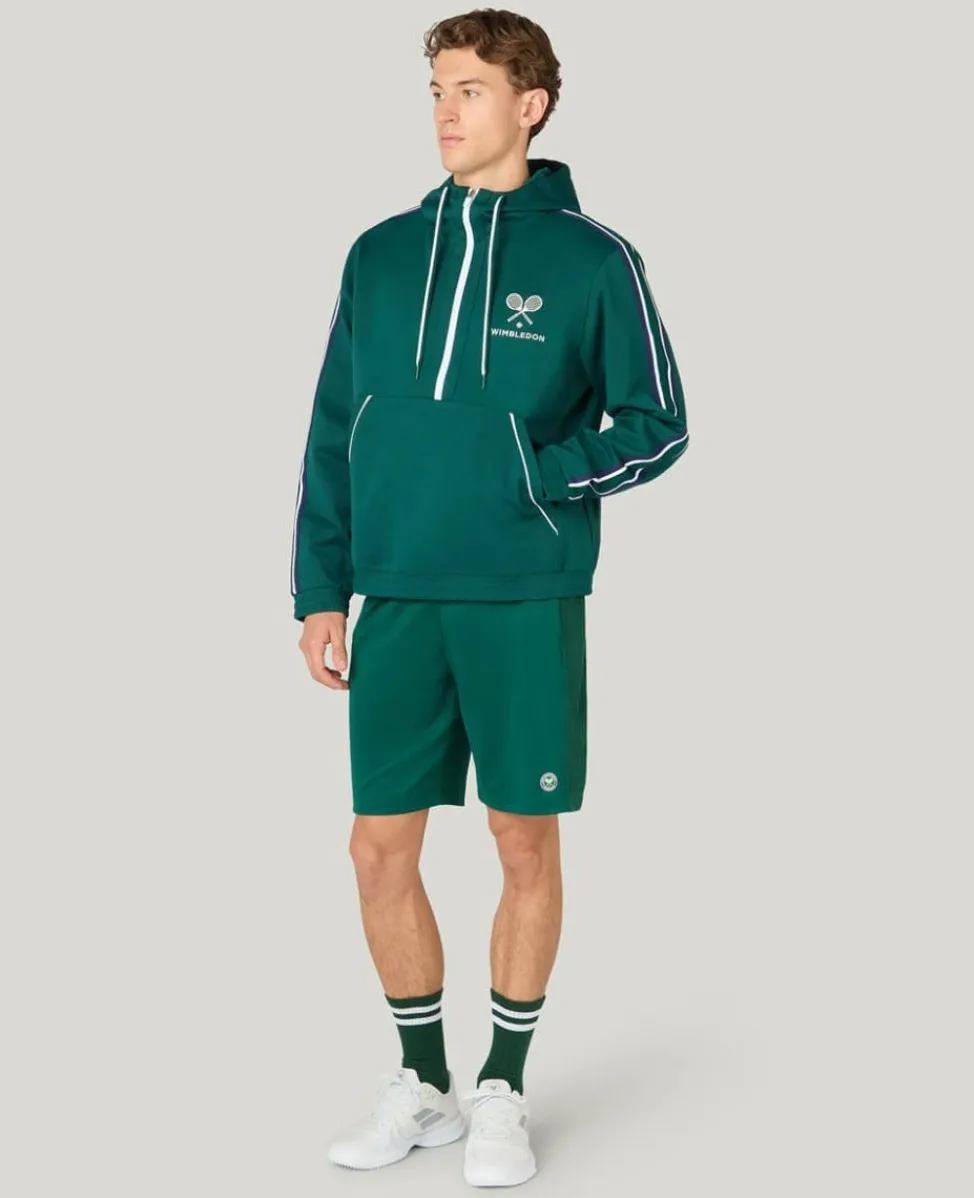 Wimbledon Sweatshirts & Hoodies-Interlock Stripe Hoodie in Green