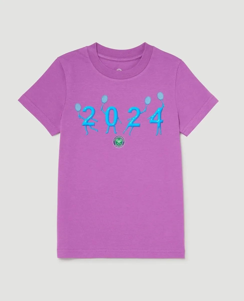 Wimbledon Tops & T-Shirts-Kids 2024 Dated T-Shirt - Purple