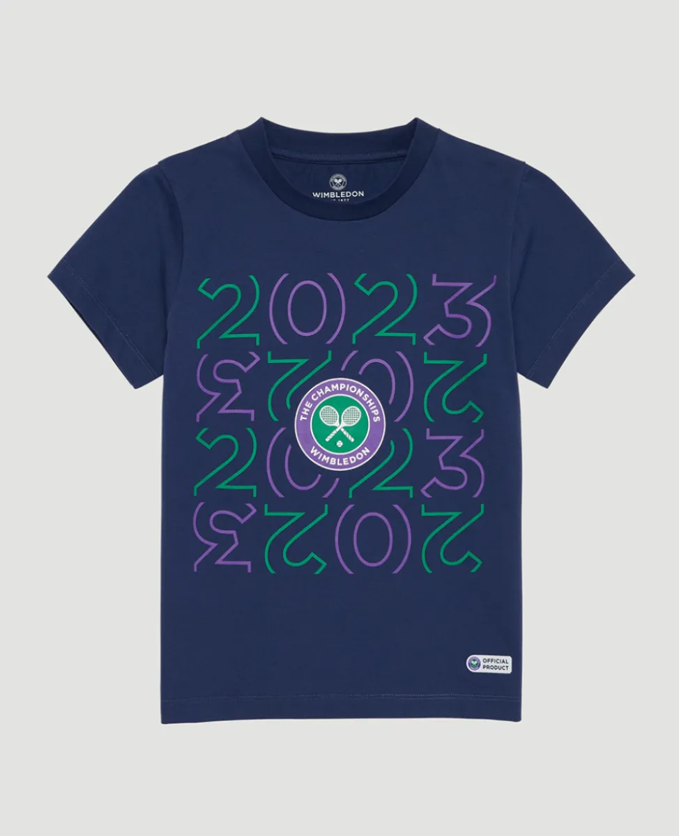 Wimbledon Tops & T-Shirts-Kids 2023 T-Shirt - Navy