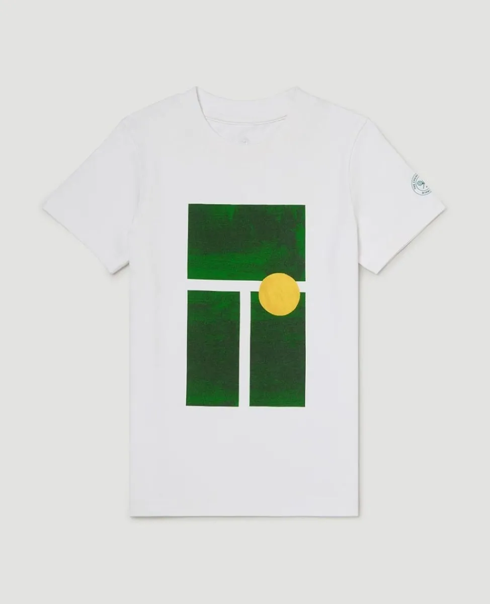 Wimbledon Tops & T-Shirts-Kids Brushstroke T-Shirt - White