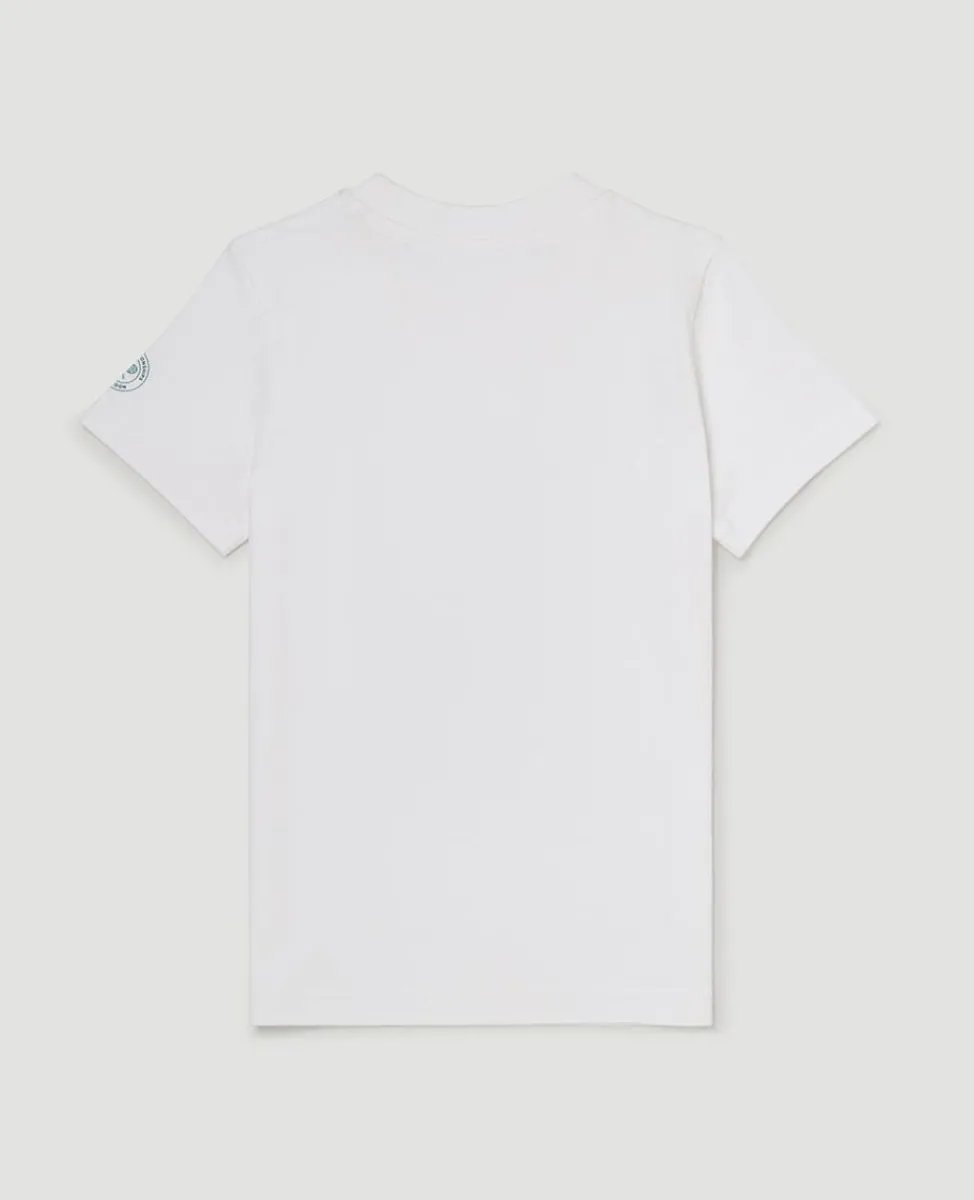 Wimbledon Tops & T-Shirts-Kids Brushstroke T-Shirt - White