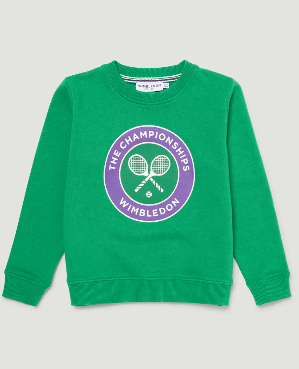 Wimbledon Sweatshirts & Hoodies-Kids Logo Sweatshirt - Green