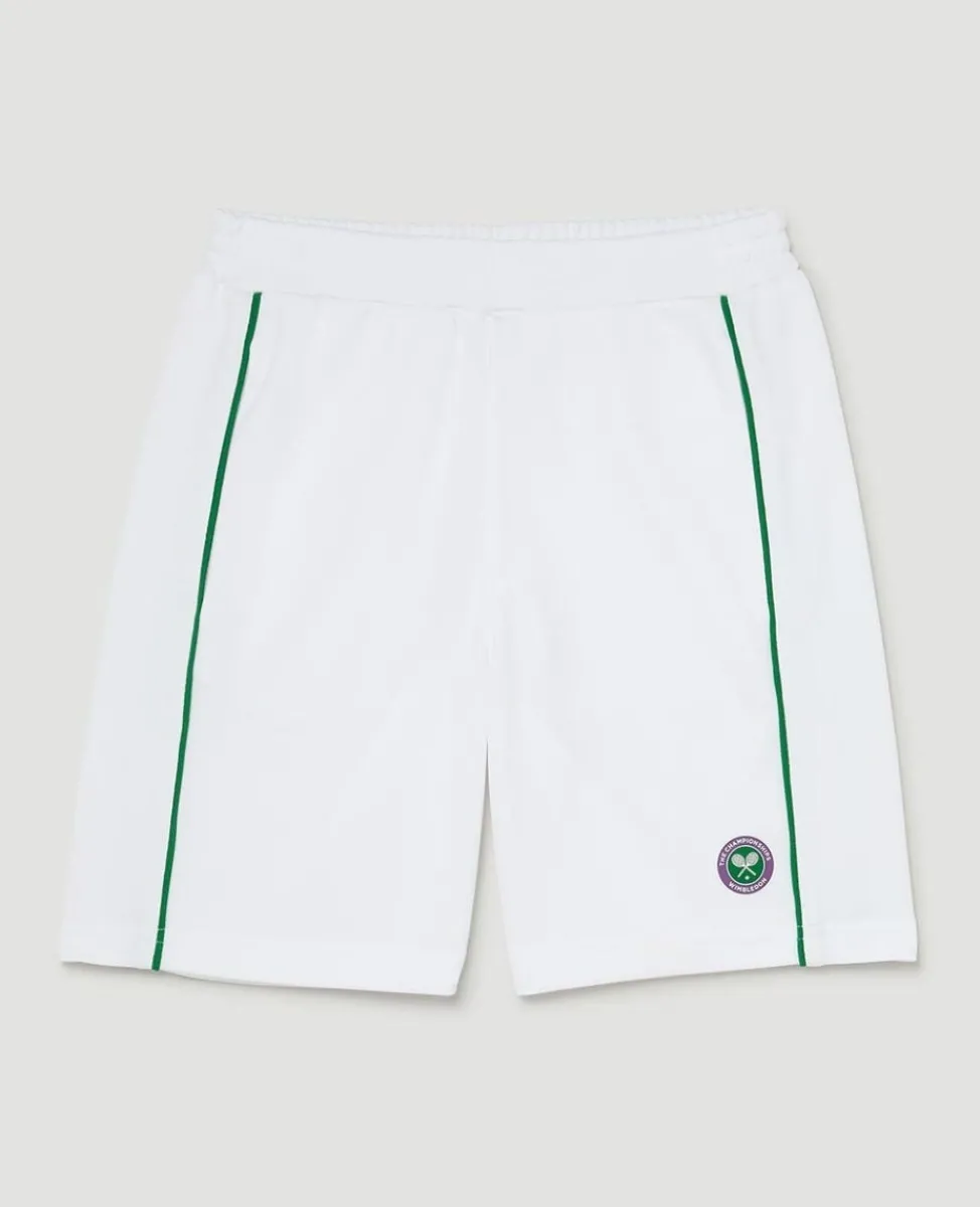 Wimbledon Trousers & Shorts | Trousers & Shorts-Kids Performance Piping Shorts - White