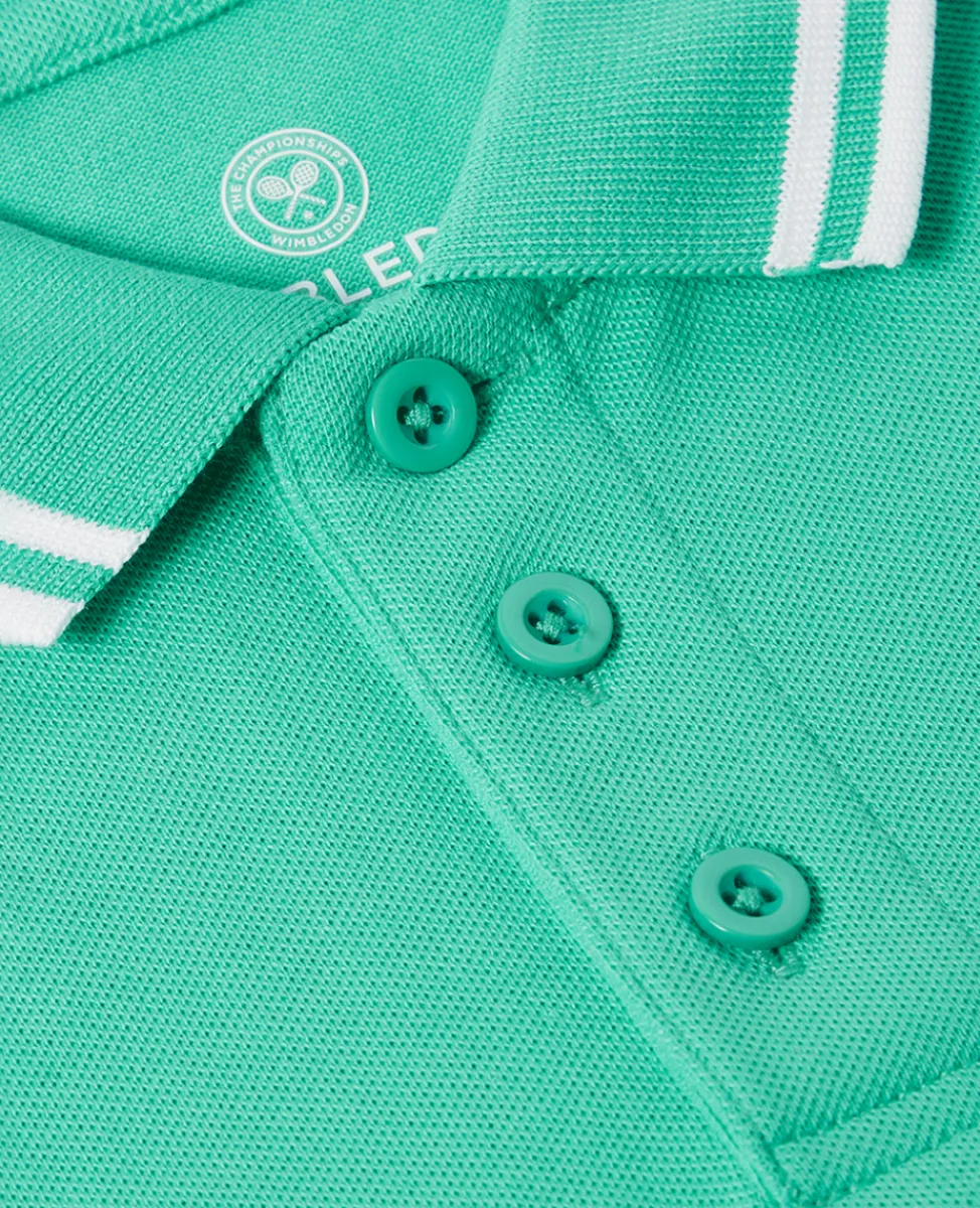 Wimbledon Tops & T-Shirts-Kids Pique Polo - Green