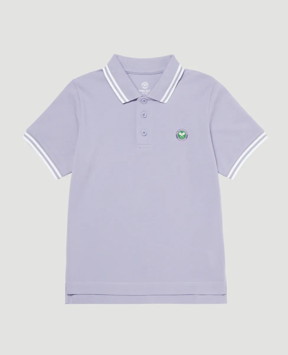 Wimbledon Tops & T-Shirts-Kids Pique Polo - Lilac