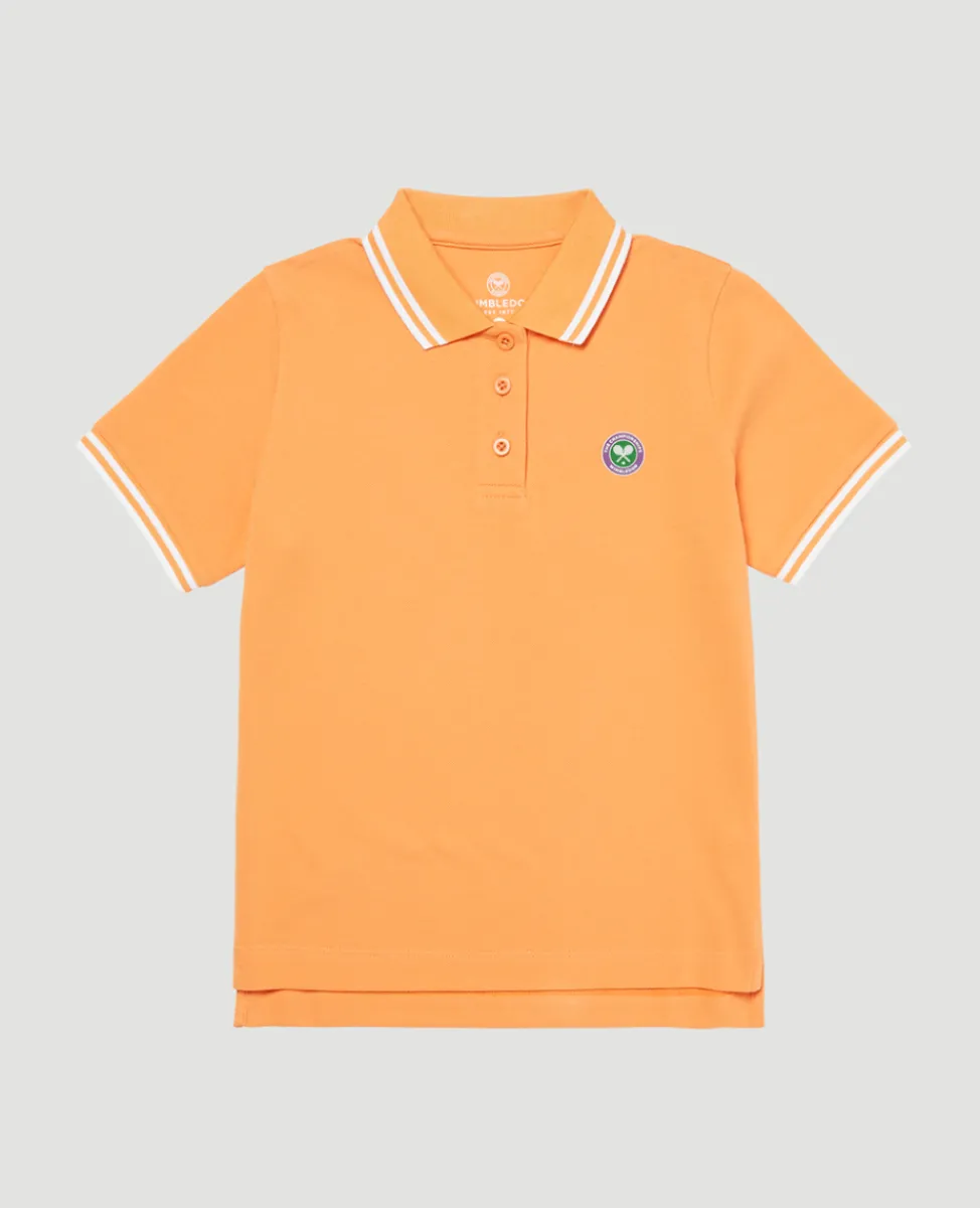 Wimbledon Tops & T-Shirts-Kids Pique Polo - Orange