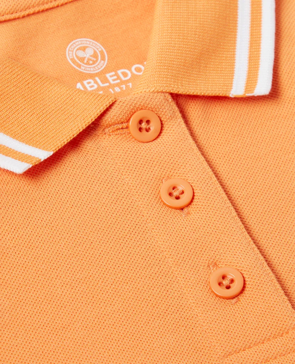 Wimbledon Tops & T-Shirts-Kids Pique Polo - Orange