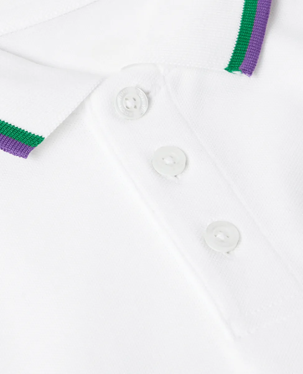 Wimbledon Tops & T-Shirts-Kids Pique Polo - White