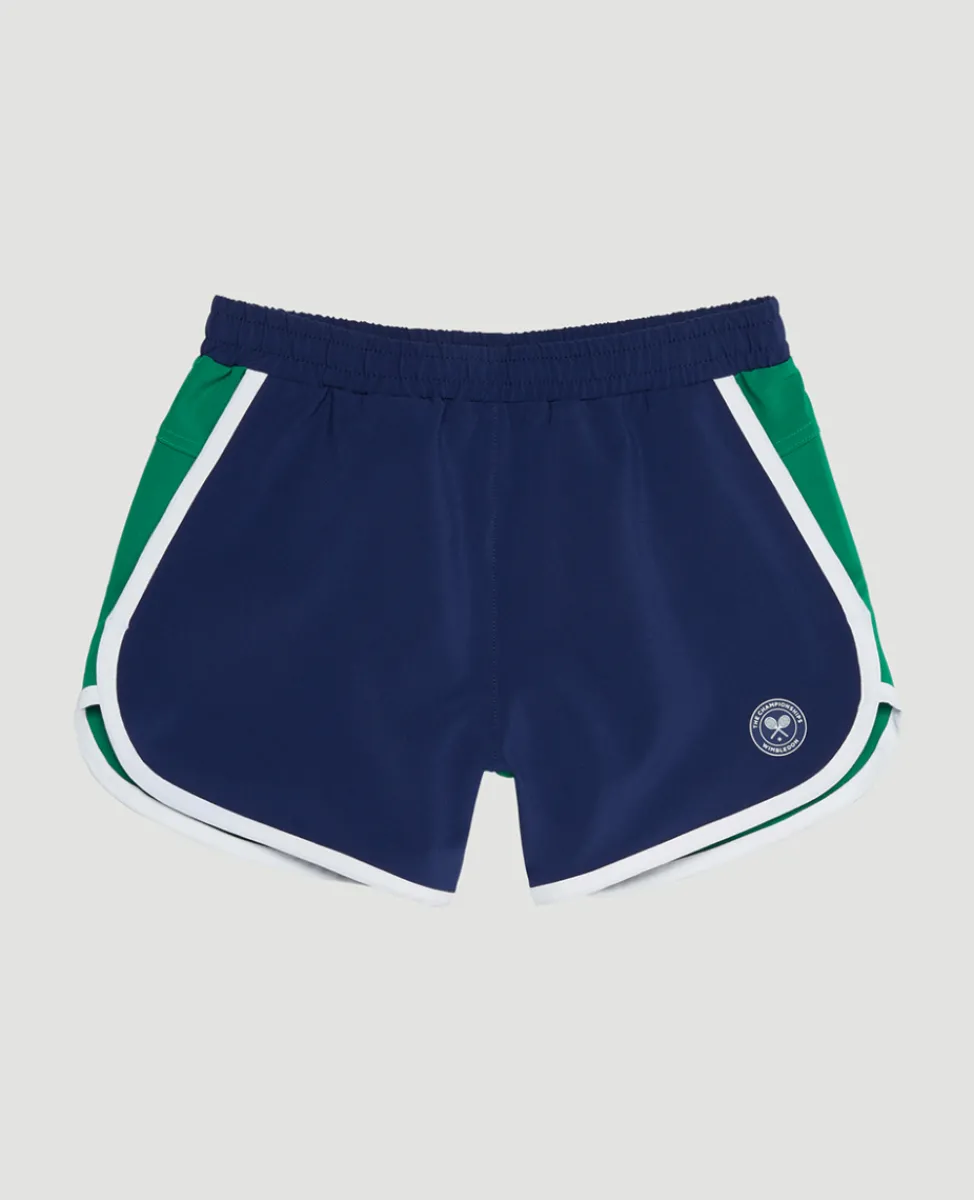 Wimbledon Trousers & Shorts | Trousers & Shorts-Kids Shorts - Navy & Green