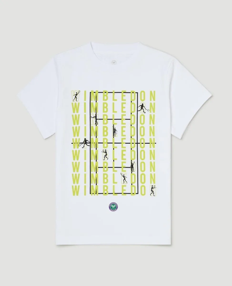 Wimbledon Tops & T-Shirts-Kids Stickmen T-Shirt - White