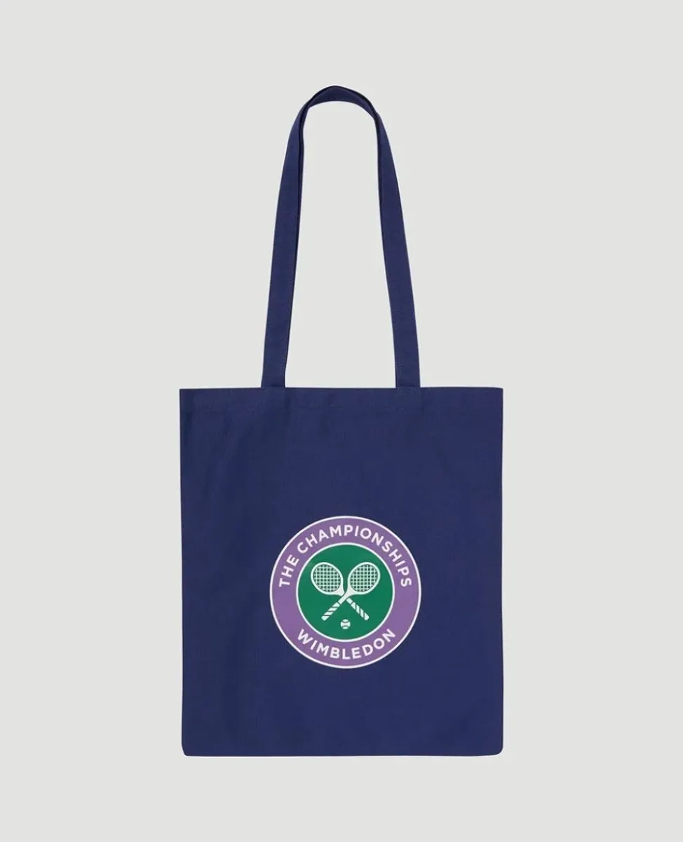 Wimbledon Shopper-Logo Shopper Bag - Navy