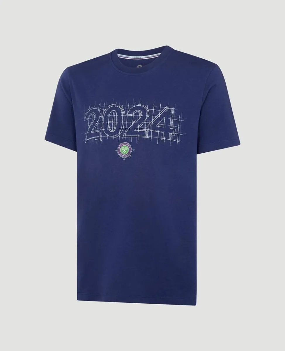 Wimbledon T-Shirts-Mens 2024 Dated T-Shirt - Navy