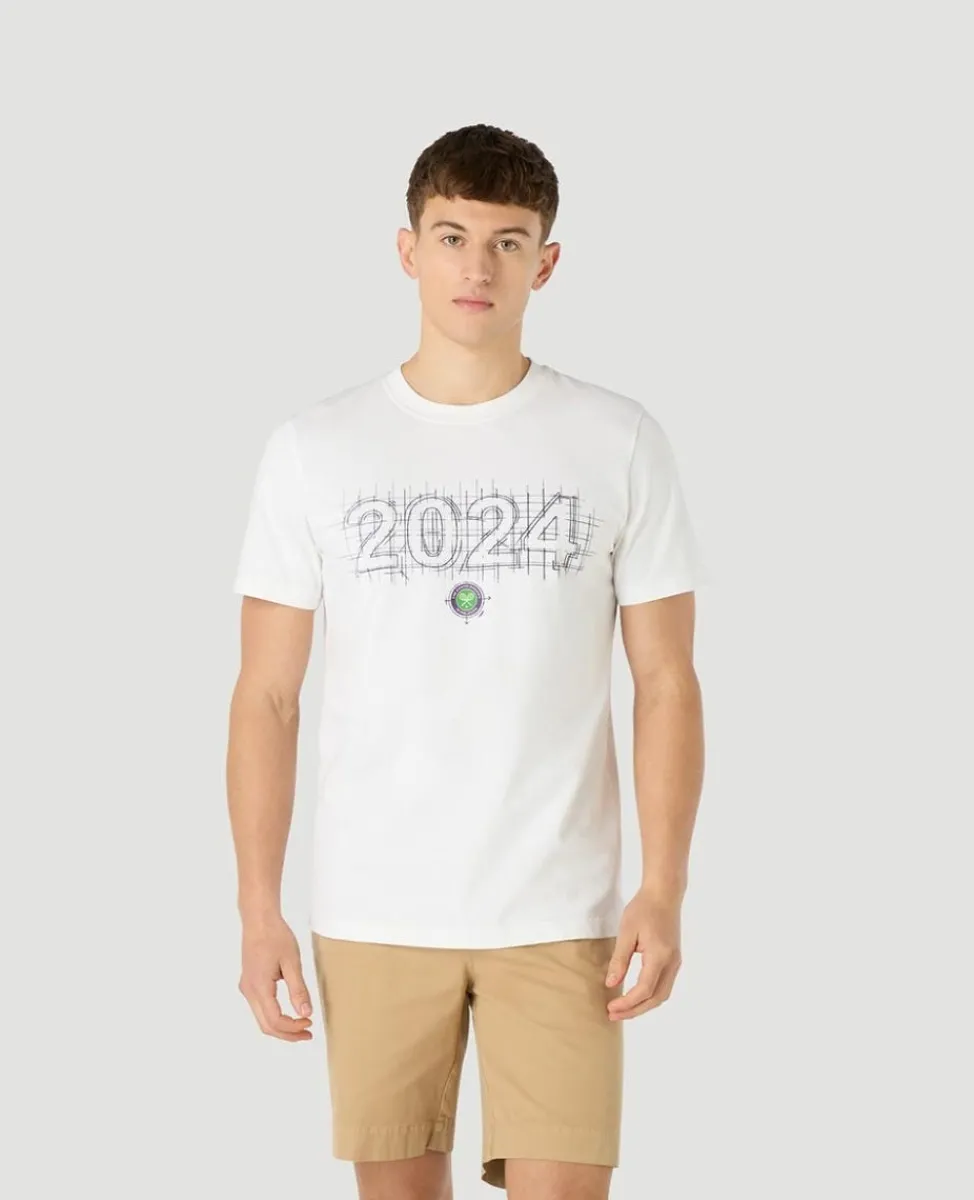 Wimbledon T-Shirts-Mens 2024 Dated T-Shirt - White