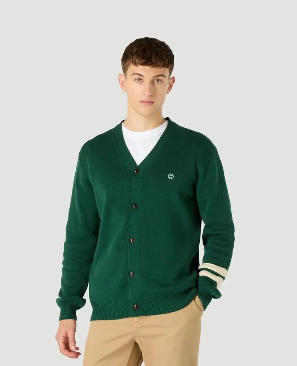 Wimbledon Knitwear-Mens Cardigan - Green