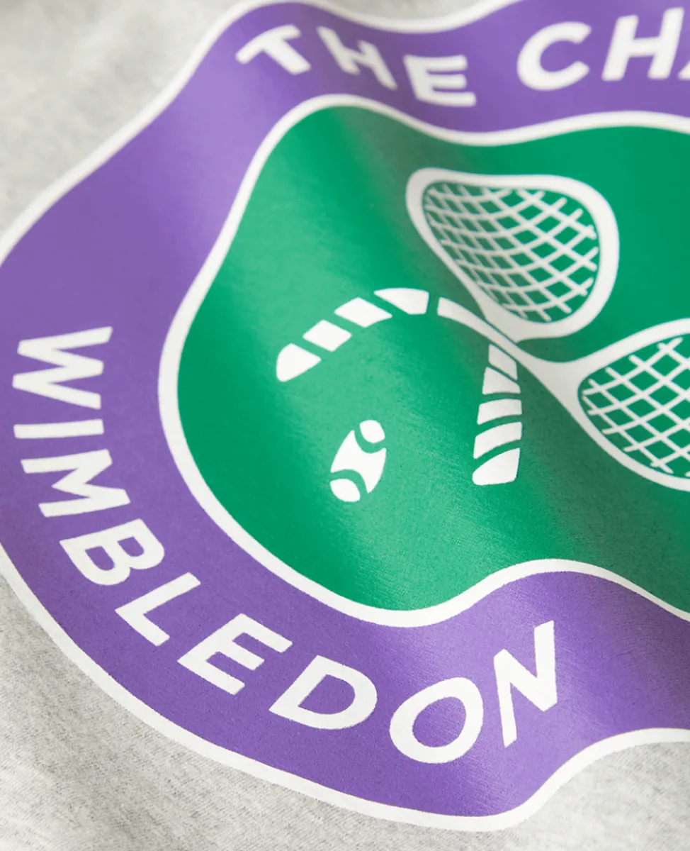 Wimbledon T-Shirts-Mens Championships Logo T-Shirt - Grey