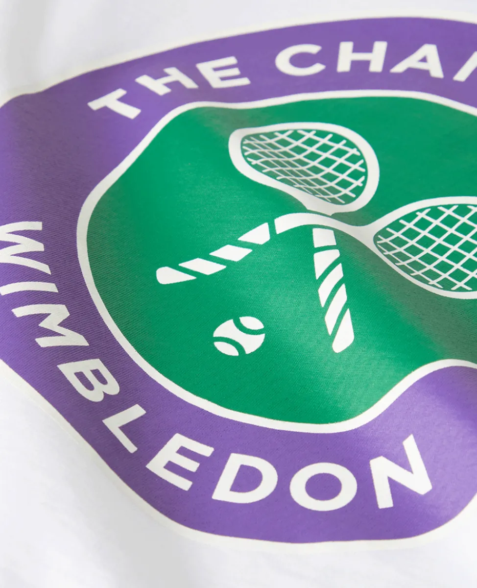 Wimbledon T-Shirts-Mens Championships Logo T-Shirt - White