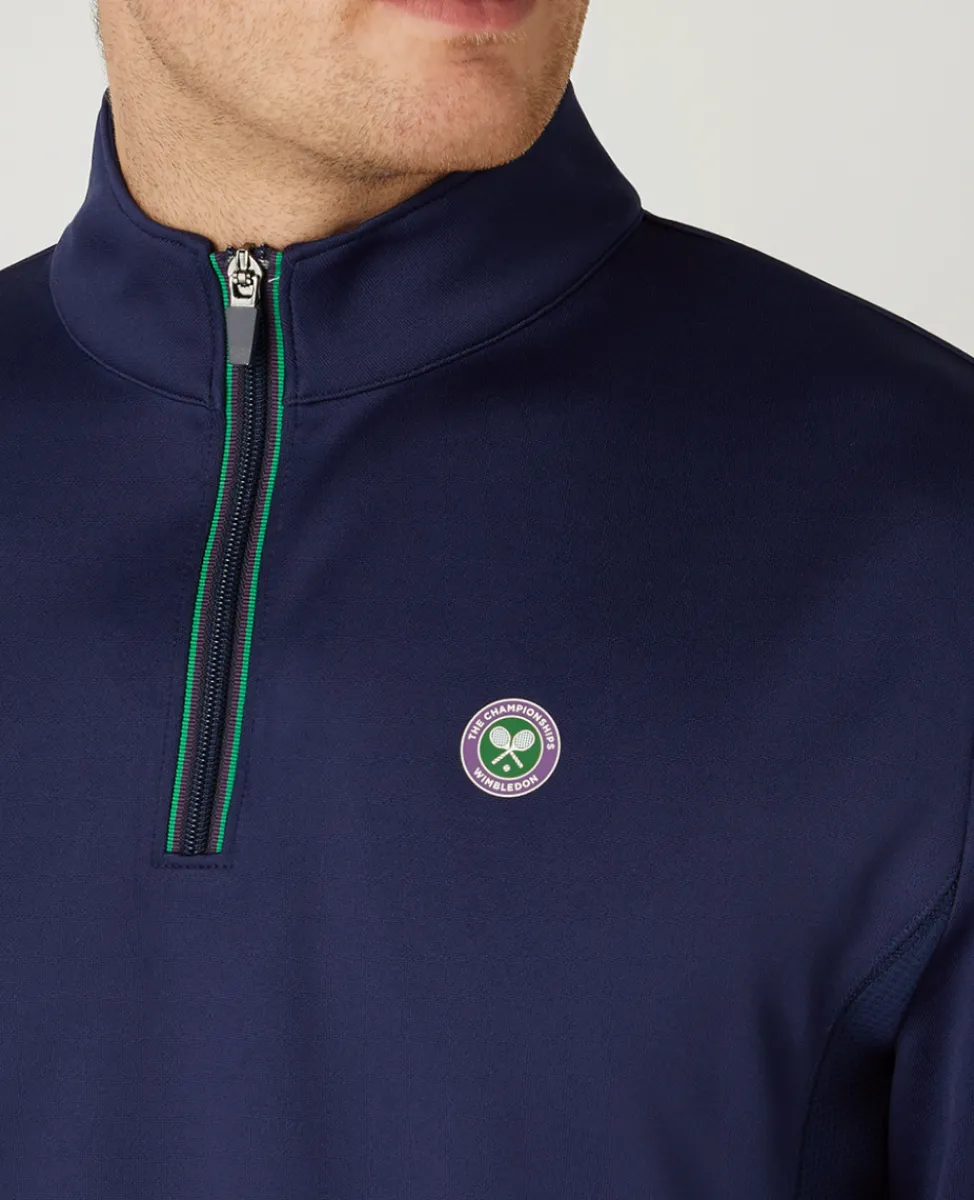 Wimbledon Sweatshirts & Hoodies | Sweatshirts & Hoodies-Mens Core Performance 1/4 Zip Training Top - Navy