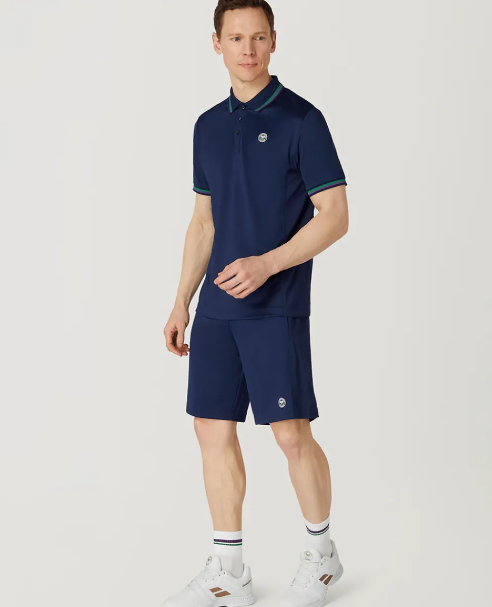 Wimbledon Tops & T-Shirts | Polo Shirts-Mens Core Performance Polo - Navy