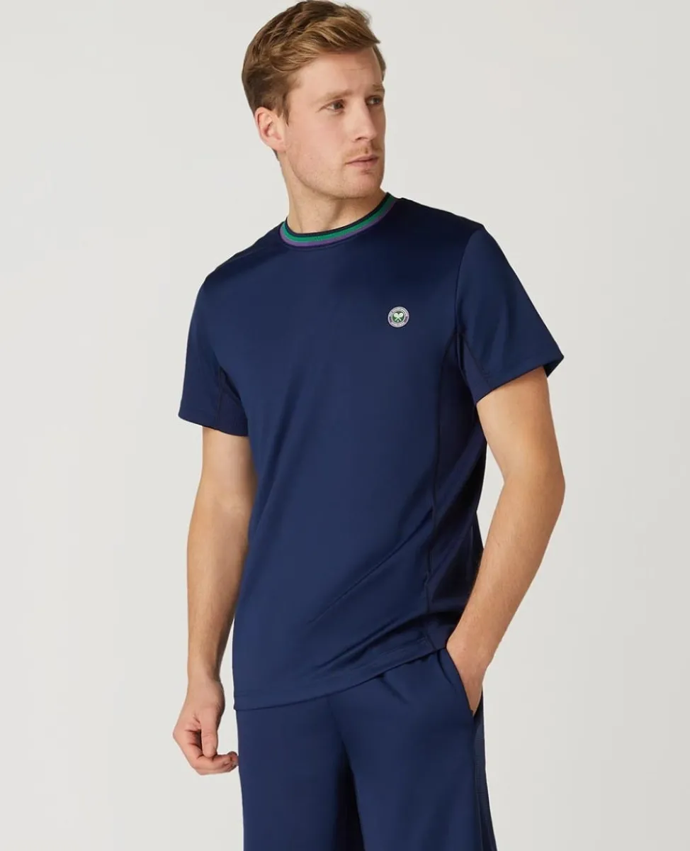 Wimbledon Tops & T-Shirts | T-Shirts-Mens Core Performance Tee - Navy