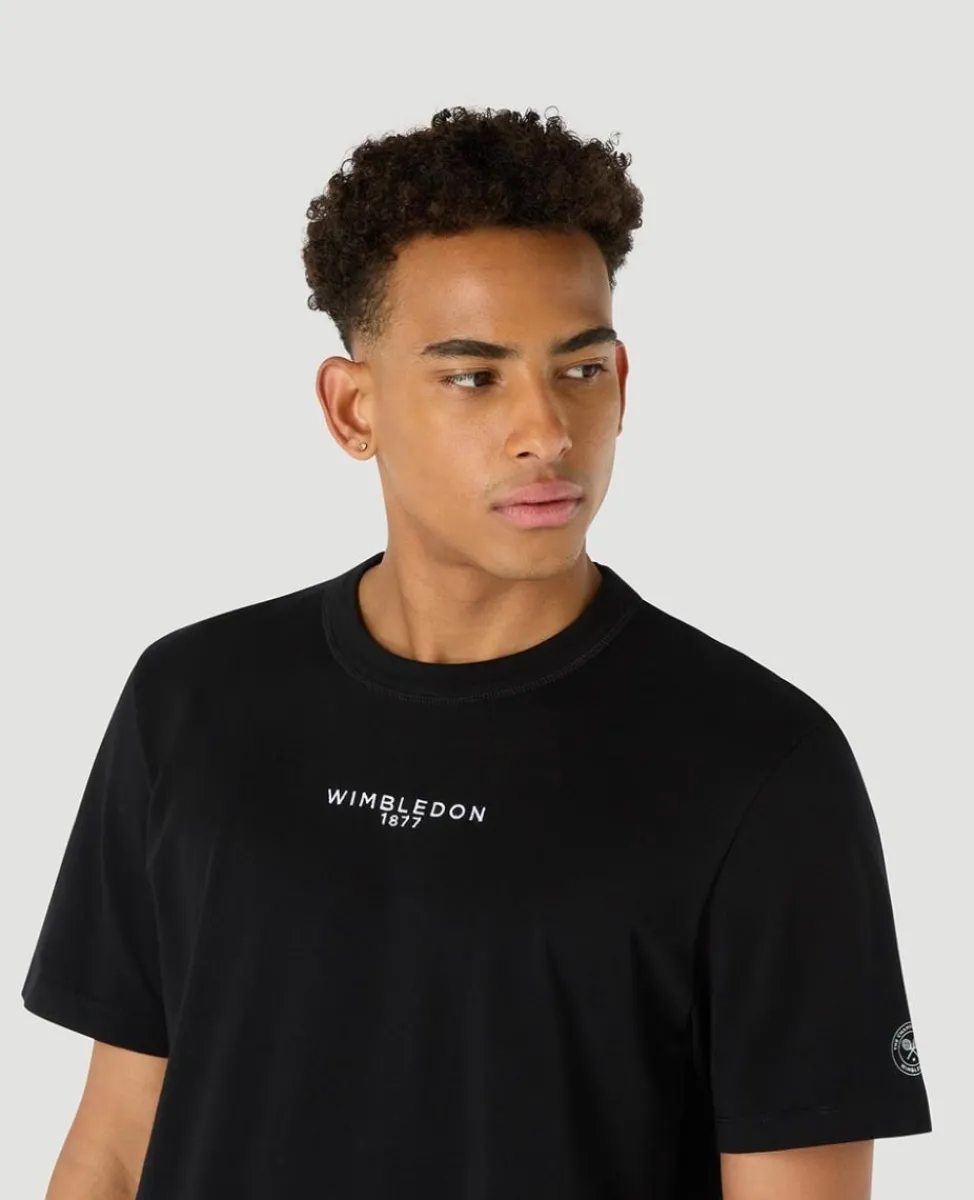 Wimbledon T-Shirts-Mens Est 1877 T-Shirt - Black