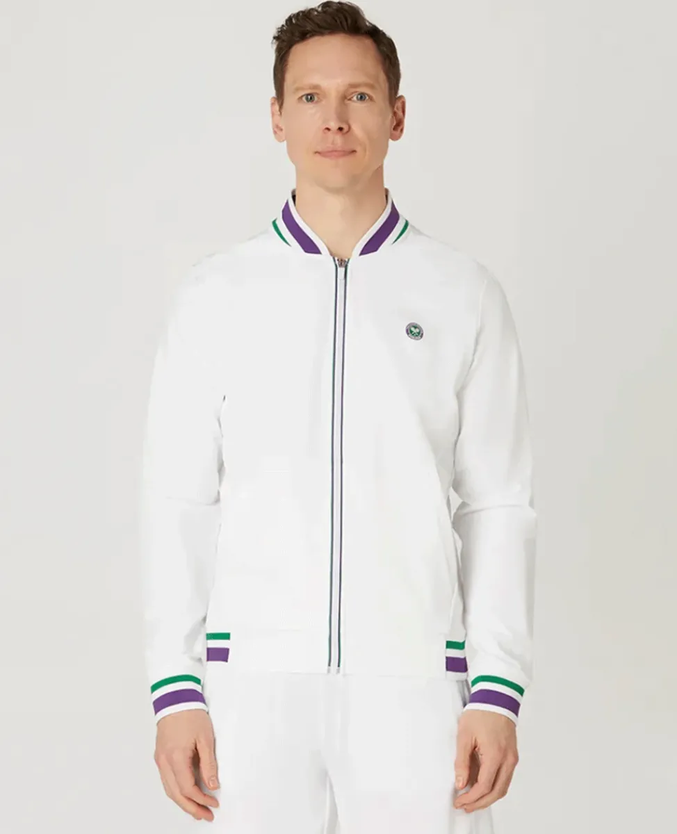 Wimbledon Jackets & Coats-Mens Full Zip Jacket - White