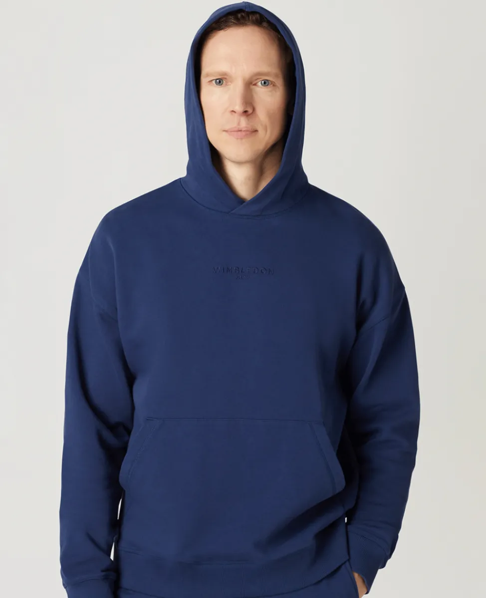 Wimbledon Sweatshirts & Hoodies-Mens Hooded Sweatshirt - Navy