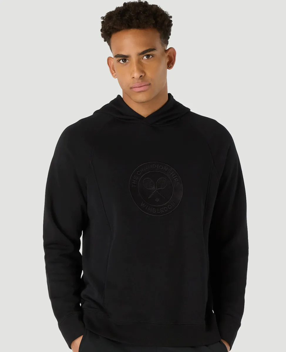 Wimbledon Sweatshirts & Hoodies-Mens Monobrand Logo Hoodie - Black