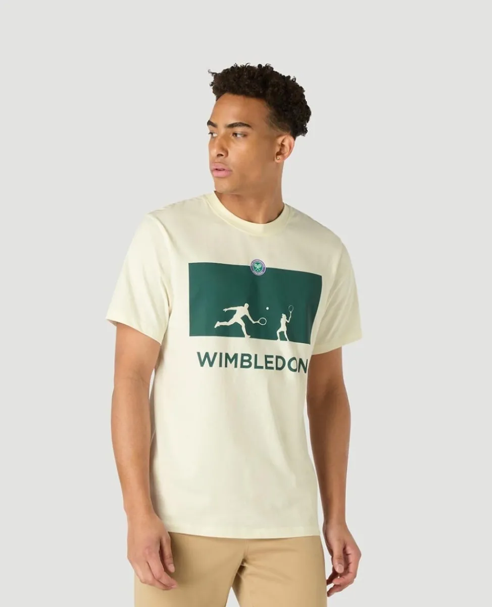 Wimbledon T-Shirts-Mens Negative T-Shirt - Cream