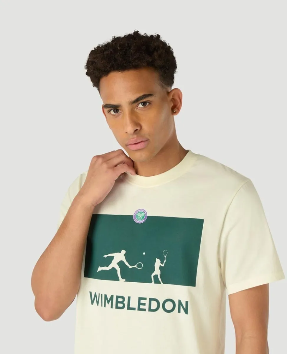 Wimbledon T-Shirts-Mens Negative T-Shirt - Cream