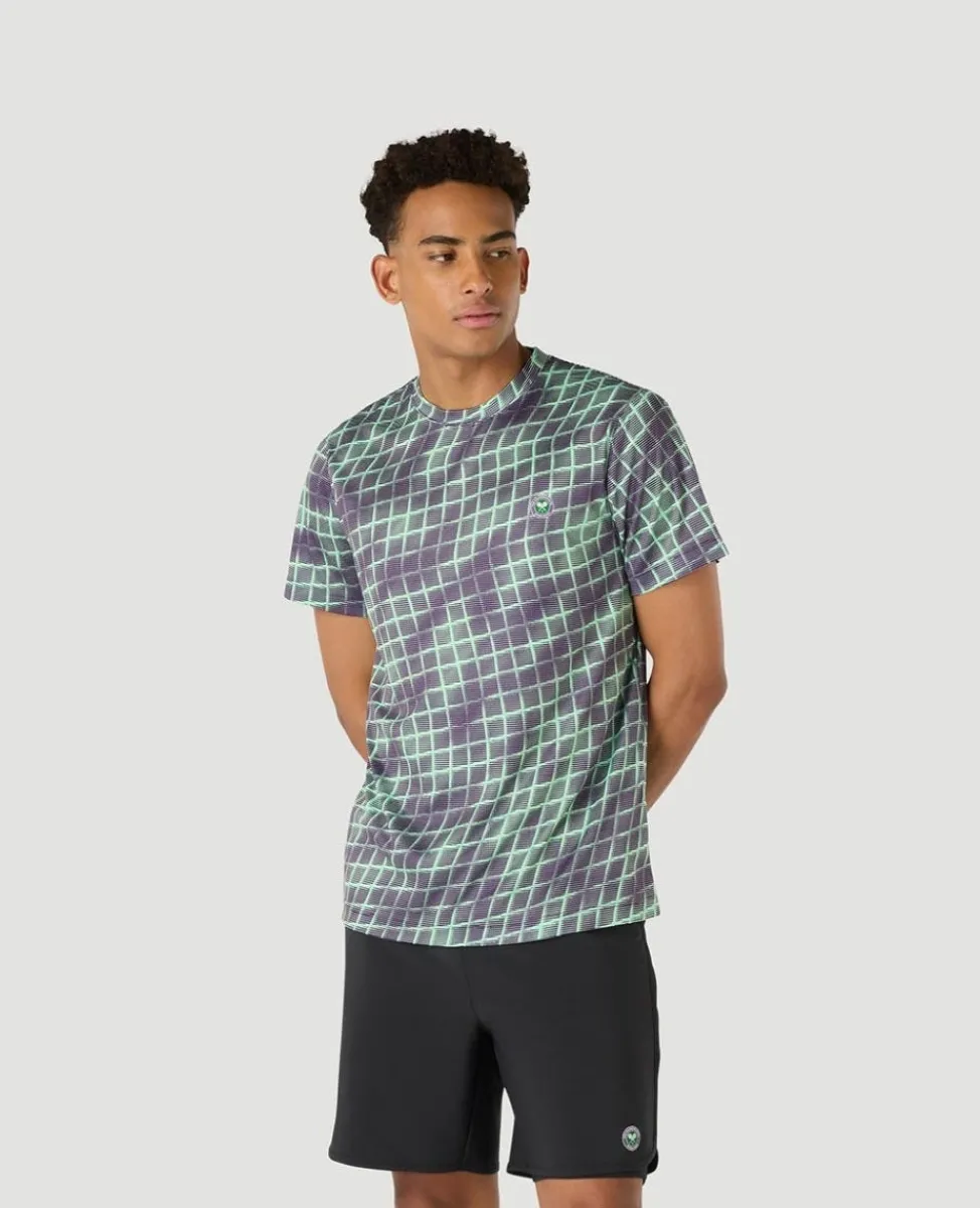 Wimbledon Tops & T-Shirts | T-Shirts-Mens Performance Net T-Shirt - Purple