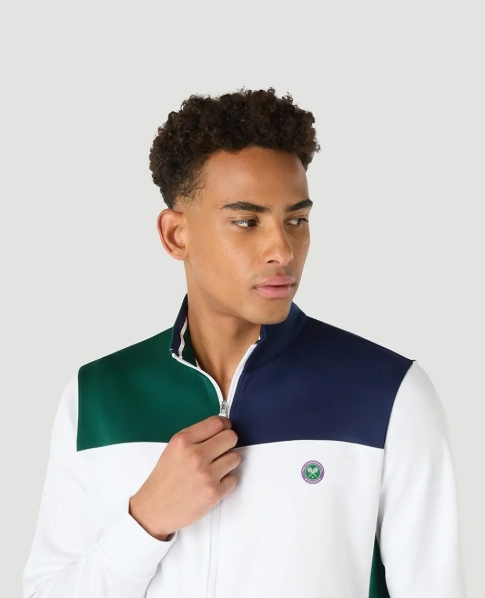 Wimbledon Sweatshirts & Hoodies | Jackets & Coats-Mens Performance Panel Full Zip Jacket - Multi