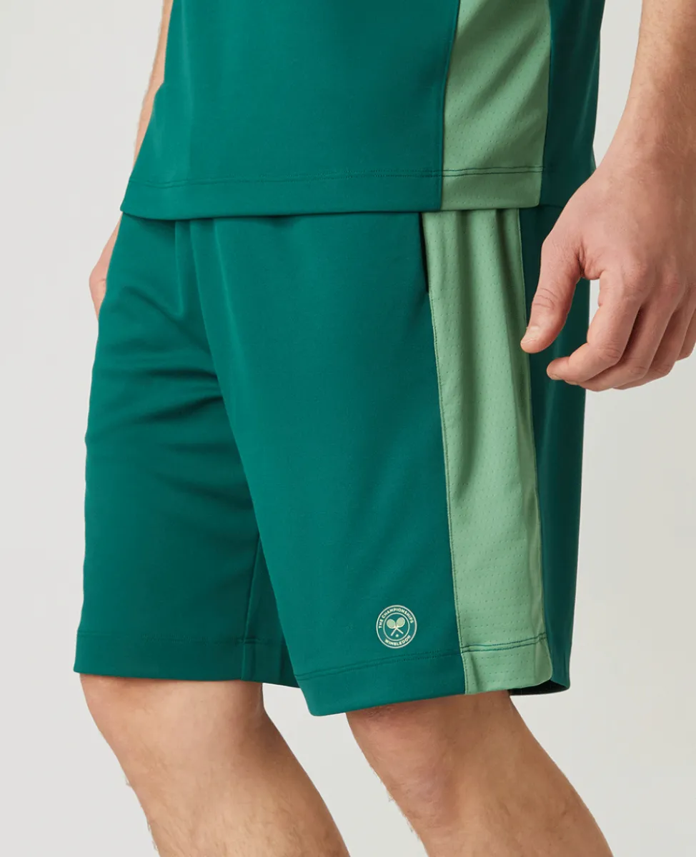 Wimbledon Trousers & Shorts-Mens Performance Short - Green