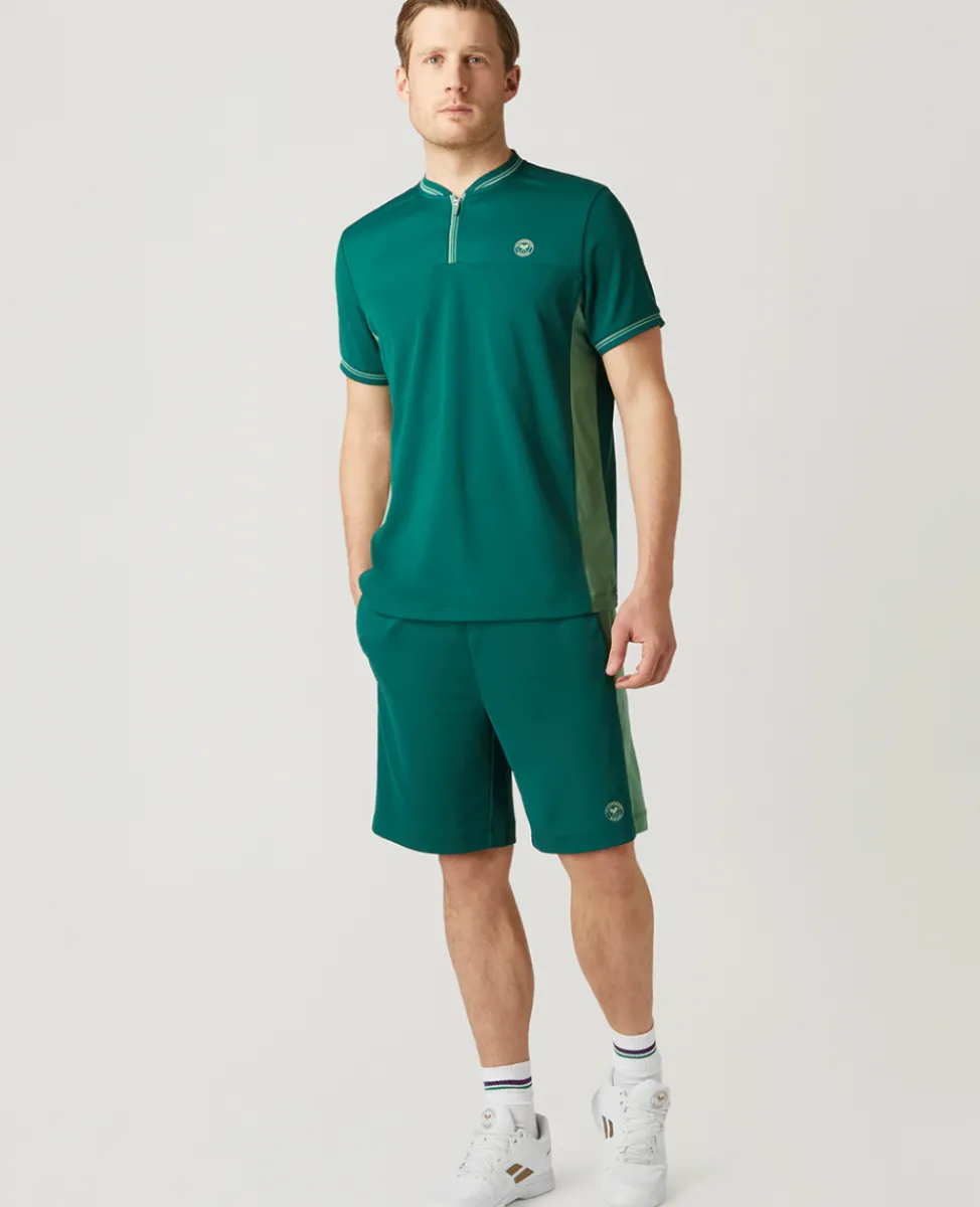 Wimbledon Trousers & Shorts-Mens Performance Short - Green