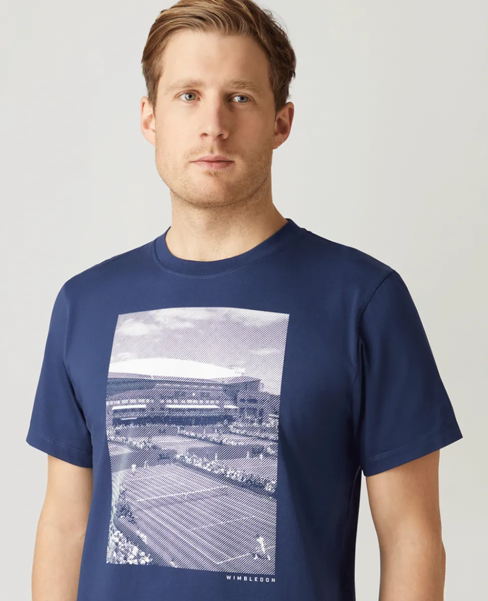 Wimbledon T-Shirts-Mens Photo Print T-Shirt - Navy