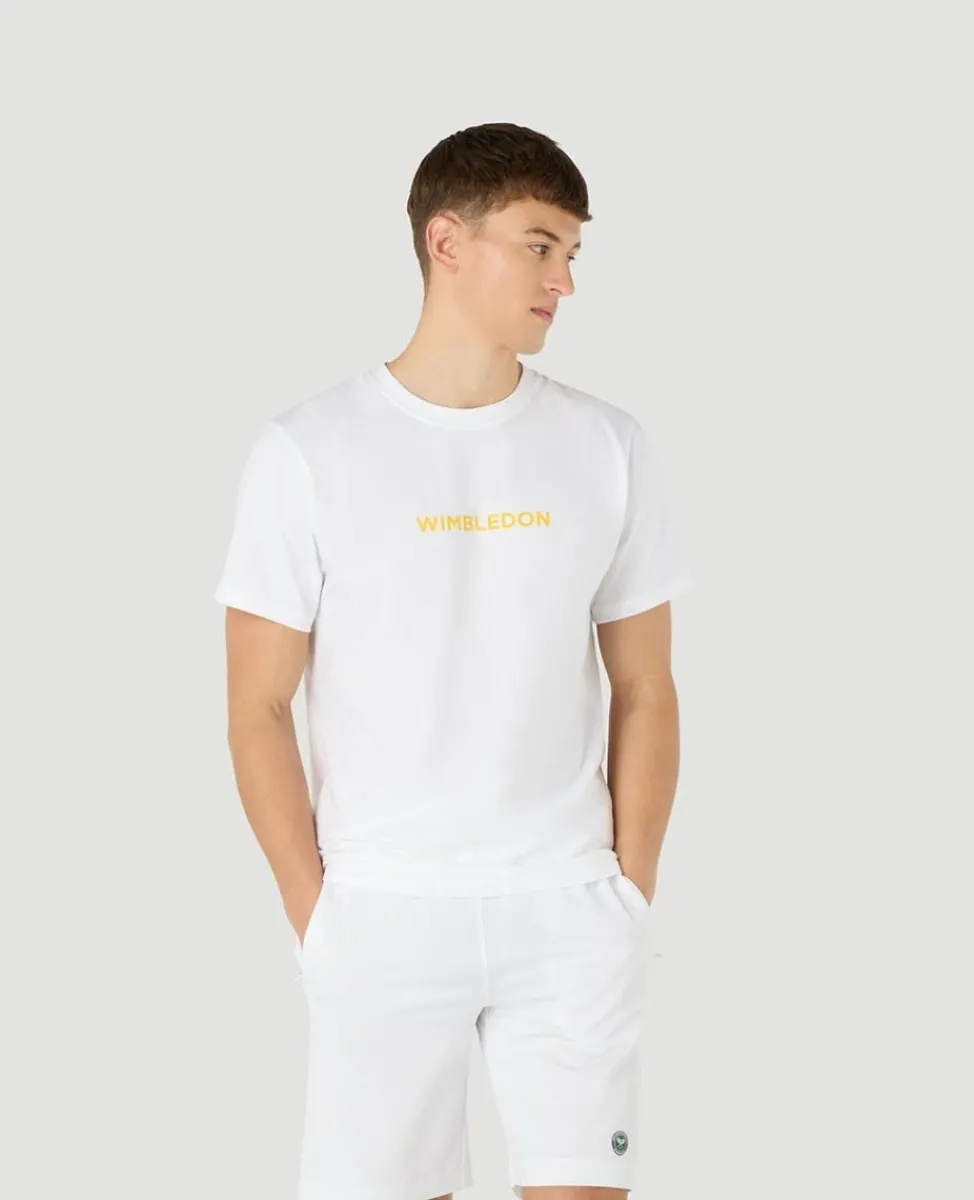 Wimbledon T-Shirts-Mens Plughole T-Shirt - White