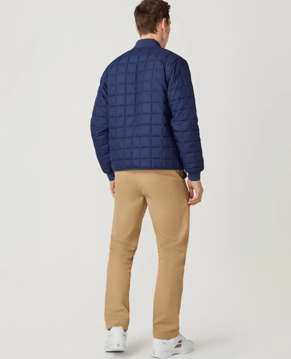 Wimbledon Jackets & Coats-Mens Quilted Jacket - Navy