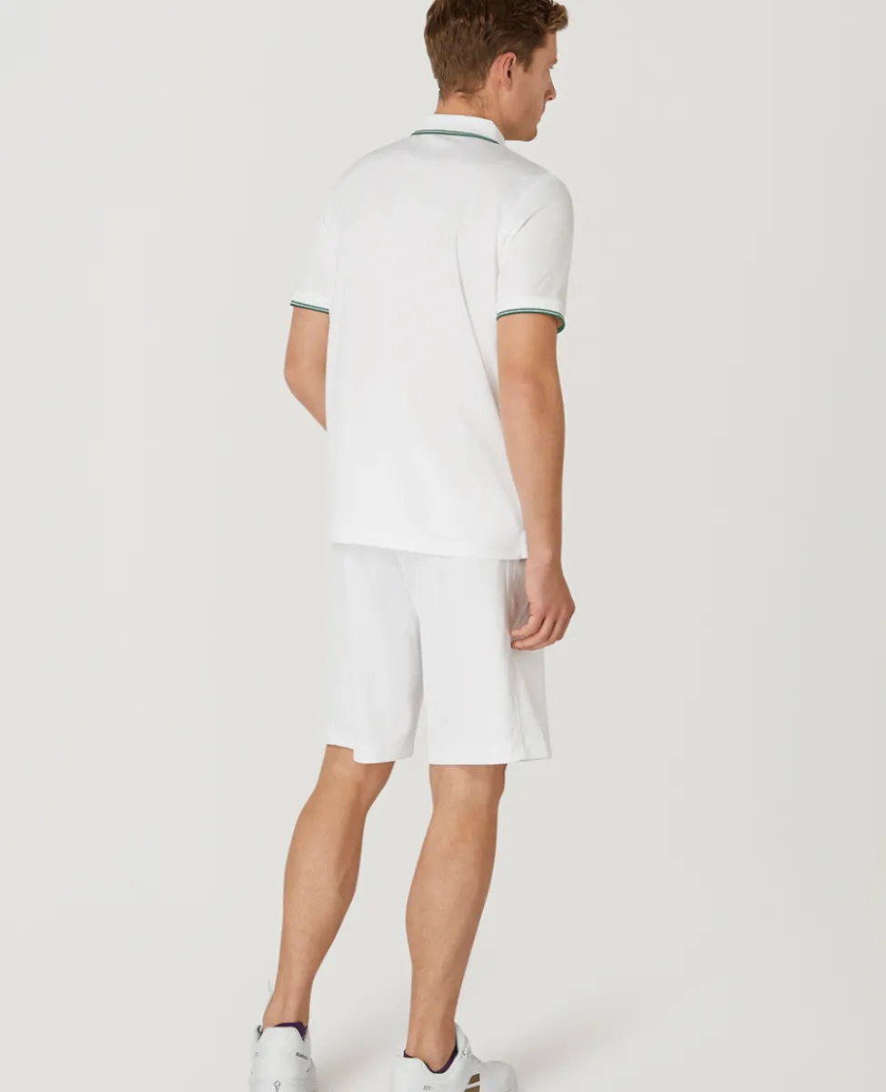 Wimbledon Tops & T-Shirts | Polo Shirts-Mens Square Performance Polo - White