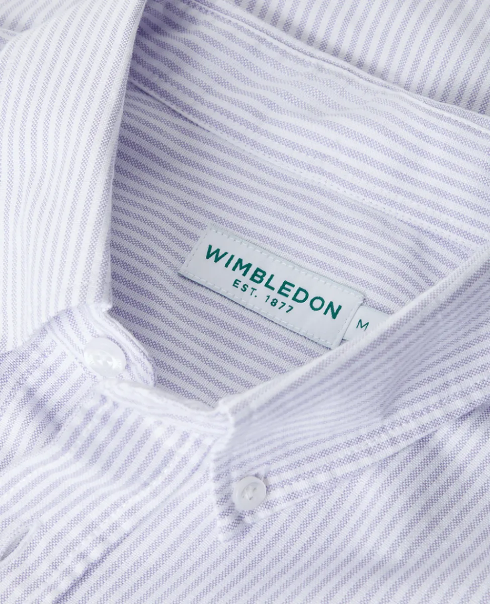 Wimbledon Shirts-Mens Stripe Shirt - Lilac