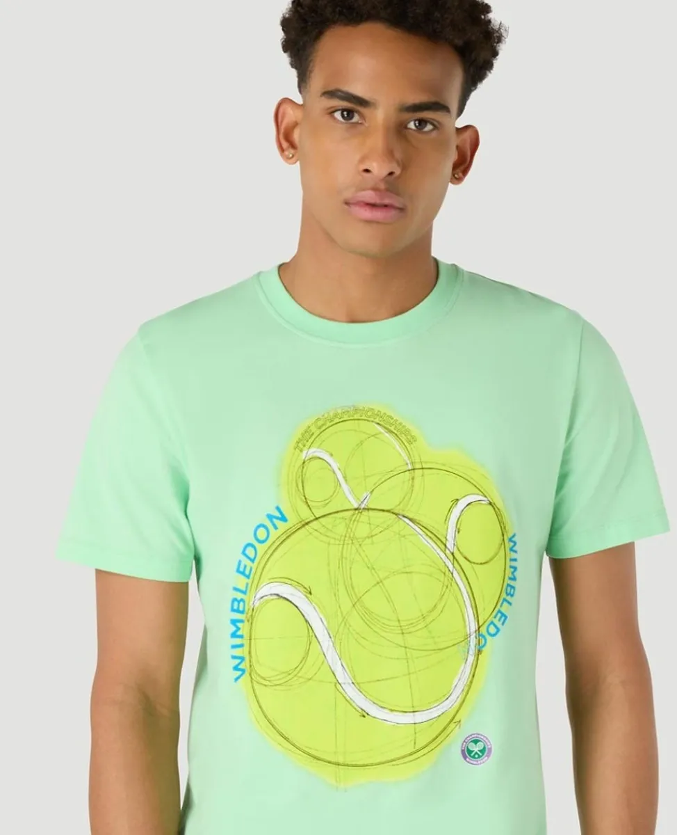 Wimbledon T-Shirts-Mens Tennis Ball T-Shirt - Green