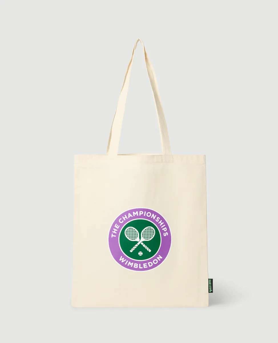 Wimbledon Shopper-Organic Cotton Shopper Tote with Championships Logo - Natural