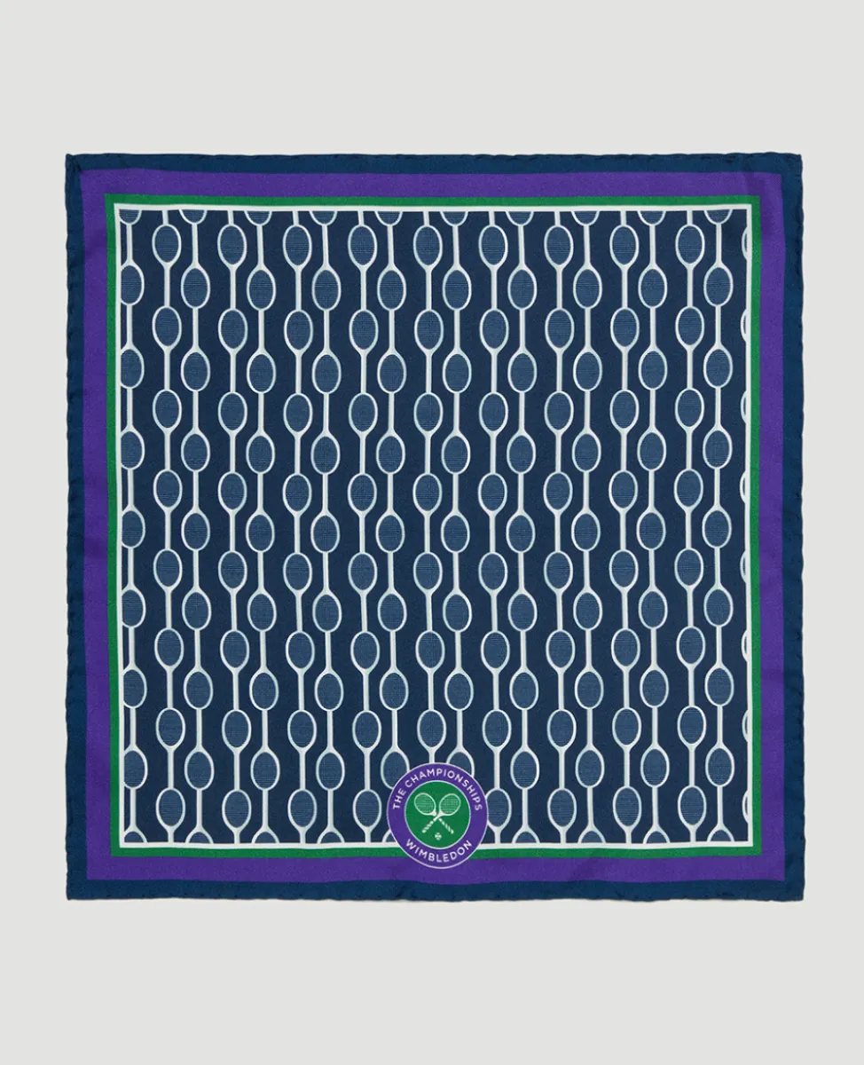 Wimbledon Accessories-Pocket Square - Rackets