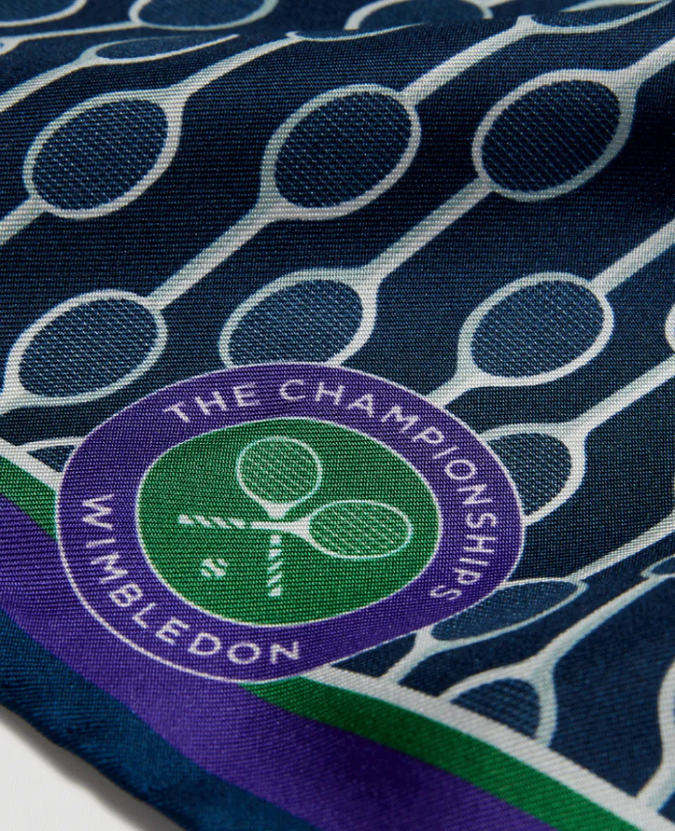 Wimbledon Accessories-Pocket Square - Rackets