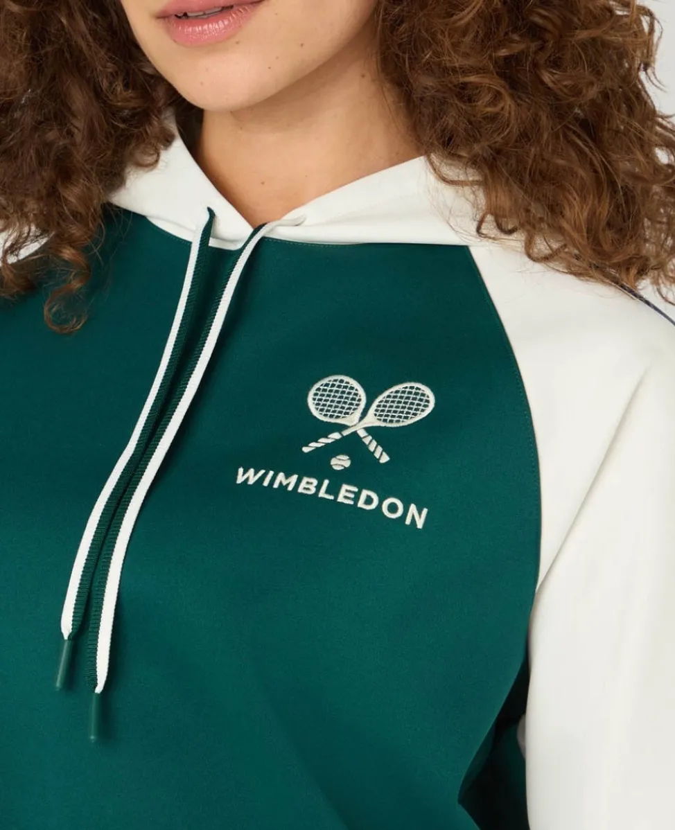 Wimbledon Sweatshirts & Hoodies-Relaxed Fit Stripe Hoodie in Green