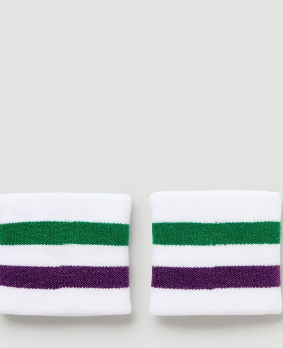 Wimbledon Court Accessories | Accessories-Strawberry Icon Sweatband Twin Pack in White