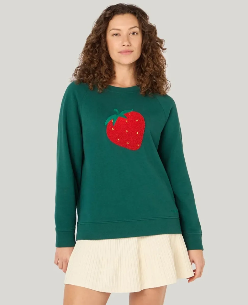 Wimbledon Sweatshirts & Hoodies-Strawberry Icon Sweater in Green